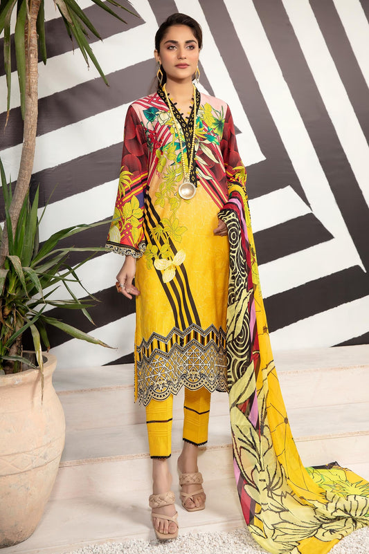 Sunglow - Printed & Embroidered Lawn 3PC