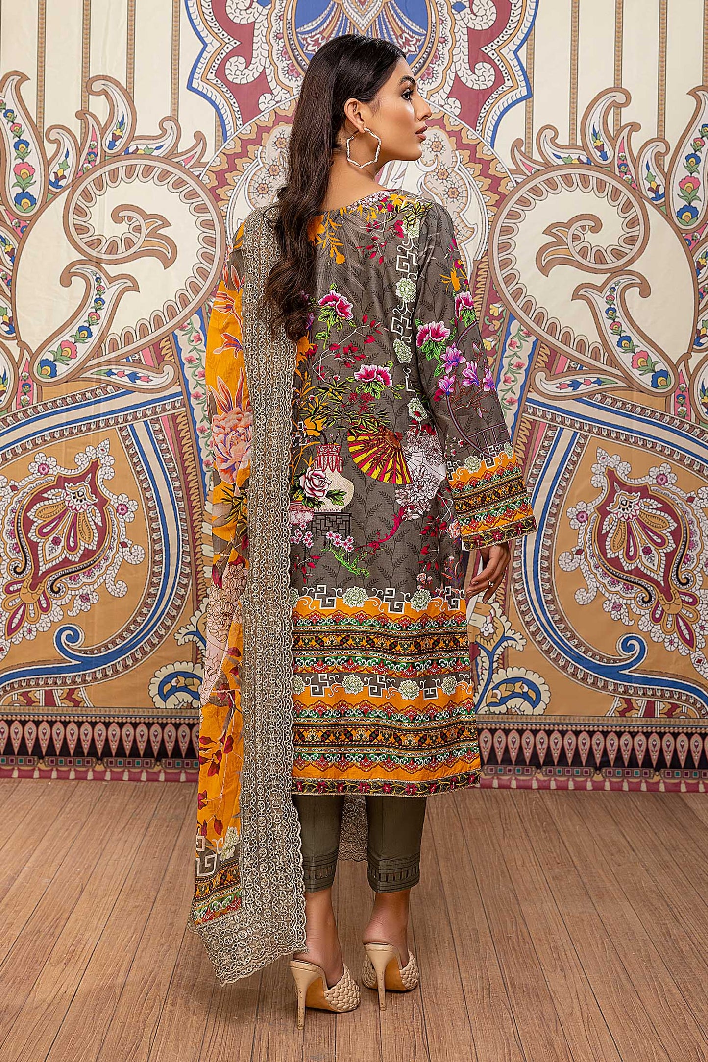Crystal Stone - Printed & Embroidered Lawn Pret 3PC