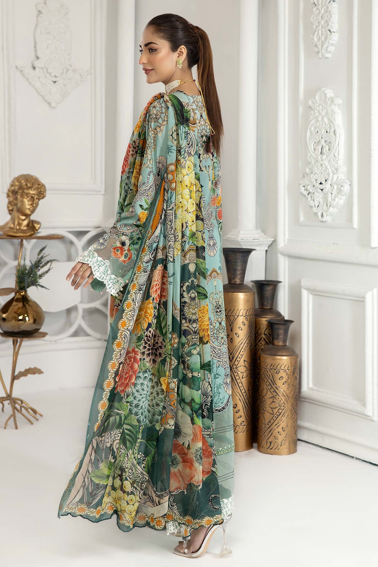 Viridian Green - Chikankari Lawn 3PC