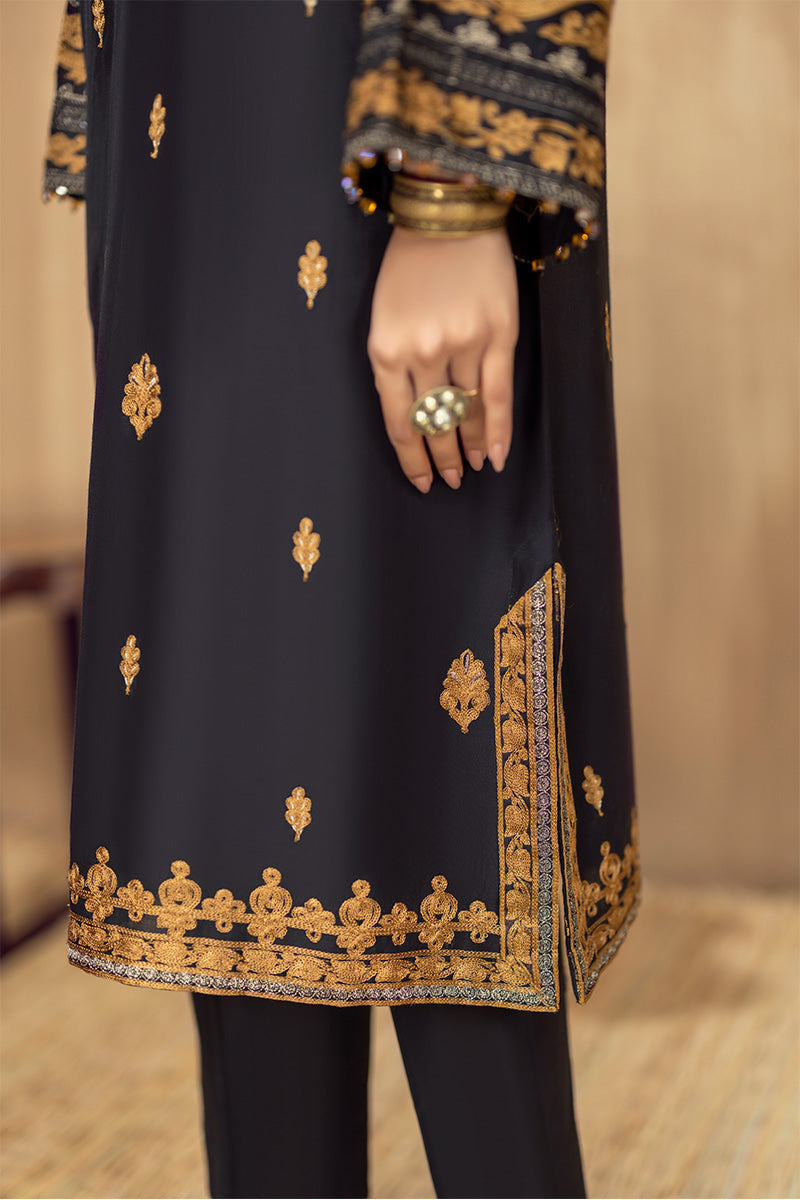 Golden Pitch - Stitched Embroidered Lawn 2PC