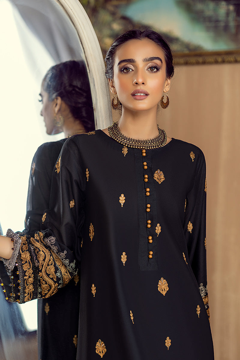 Golden Pitch - Stitched Embroidered Lawn 2PC