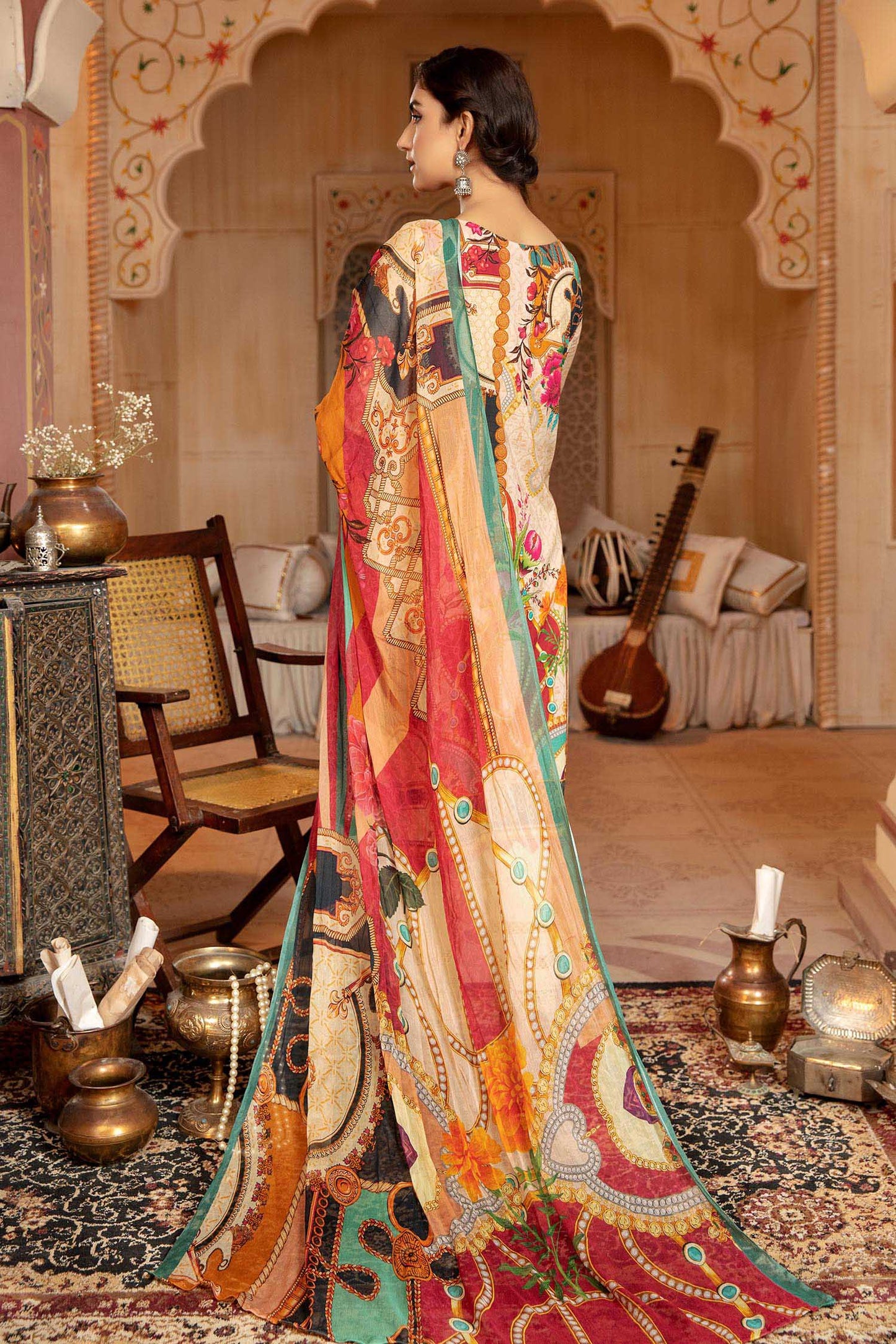 Periwinkle - Schiffli Embroidered Lawn 3PC