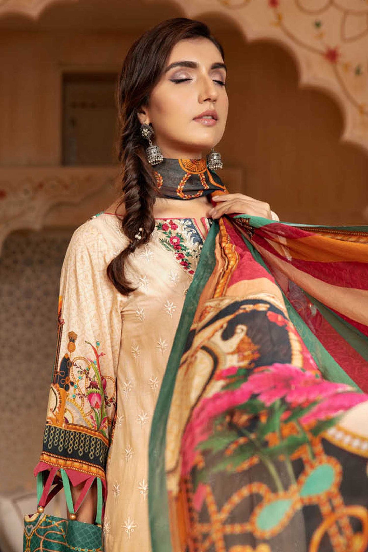 Periwinkle - Schiffli Embroidered Lawn 3PC