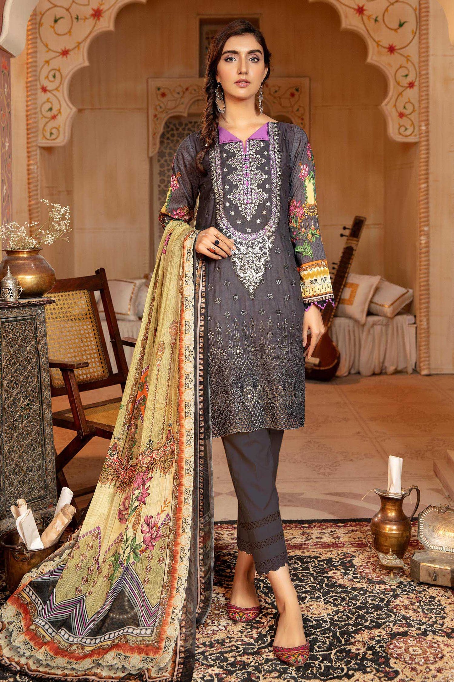 Fairy Trod - Schiffli Embroidered Lawn 3PC