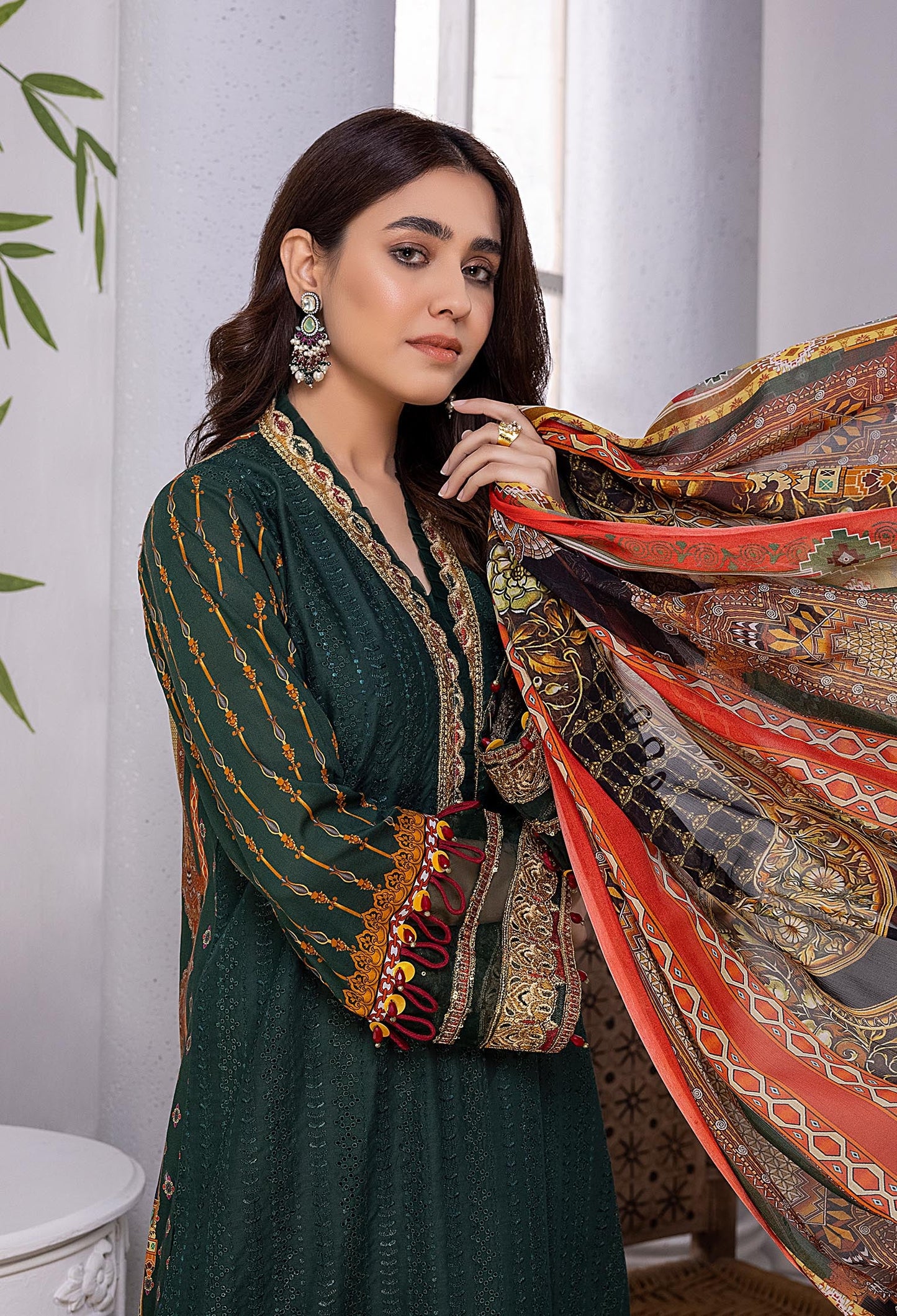 Green Field - Embroidered Chikankari Lawn 3PC