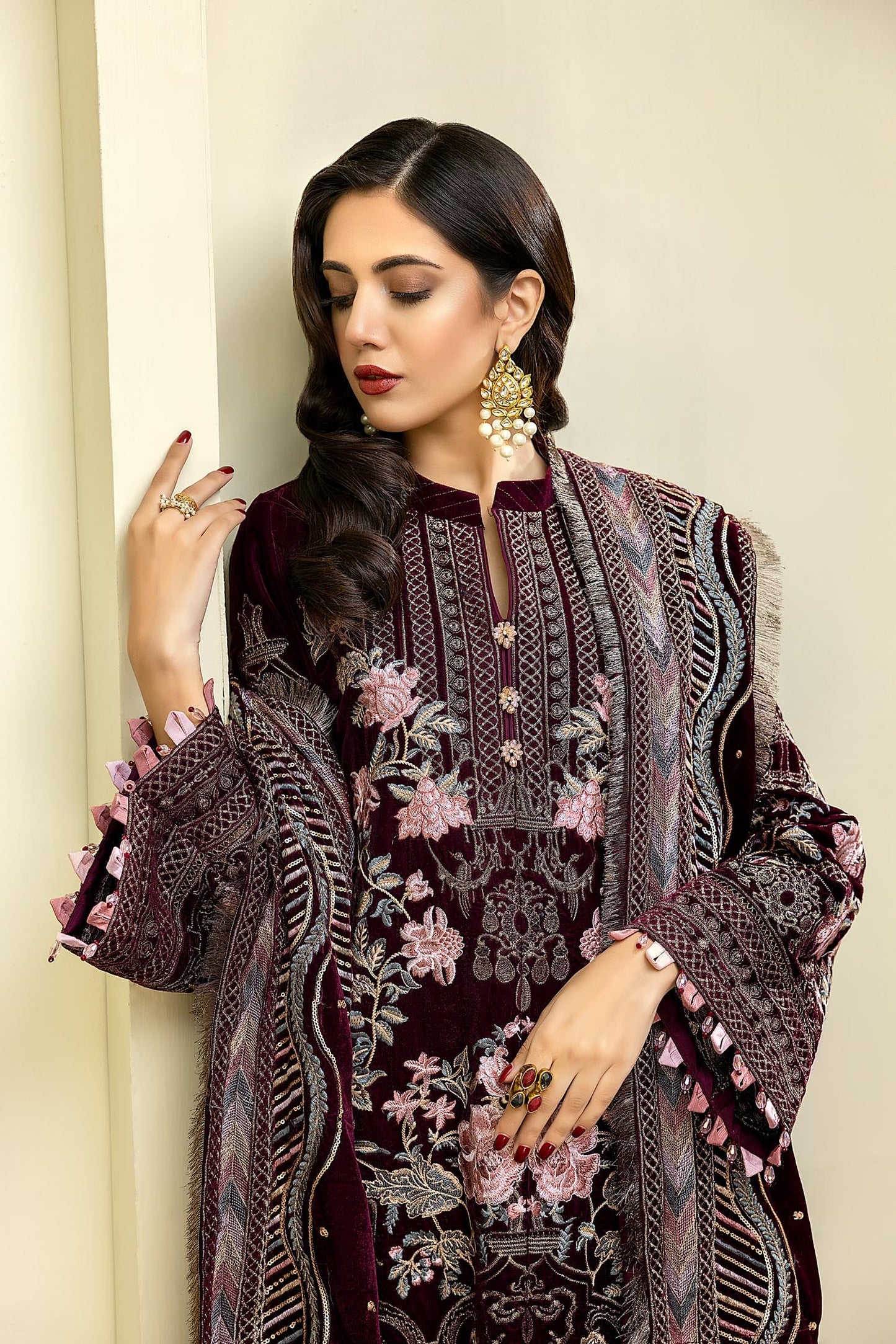 Calendula - Embroidered Velvet 3PC