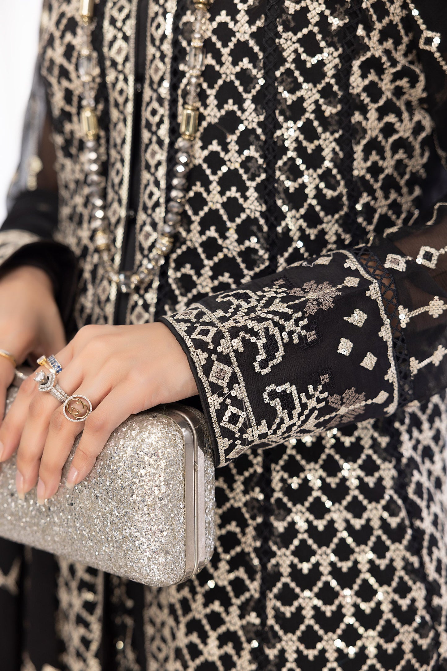 Bloom Stars - Embroidered Chiffon Gown Pret 3PC