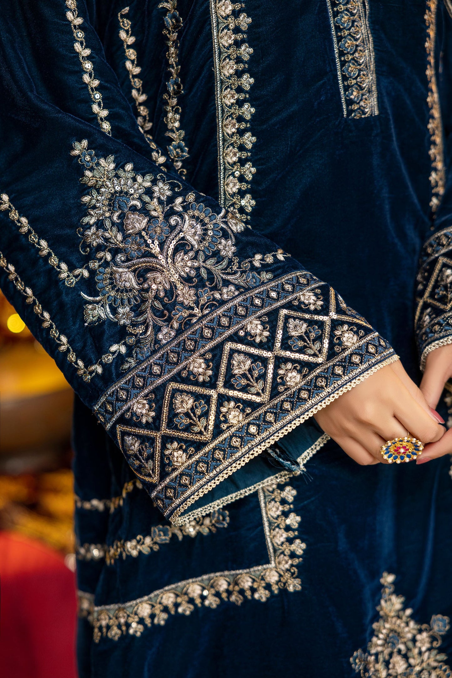 Cardien - Embroidered Velvet Stitched 2PC