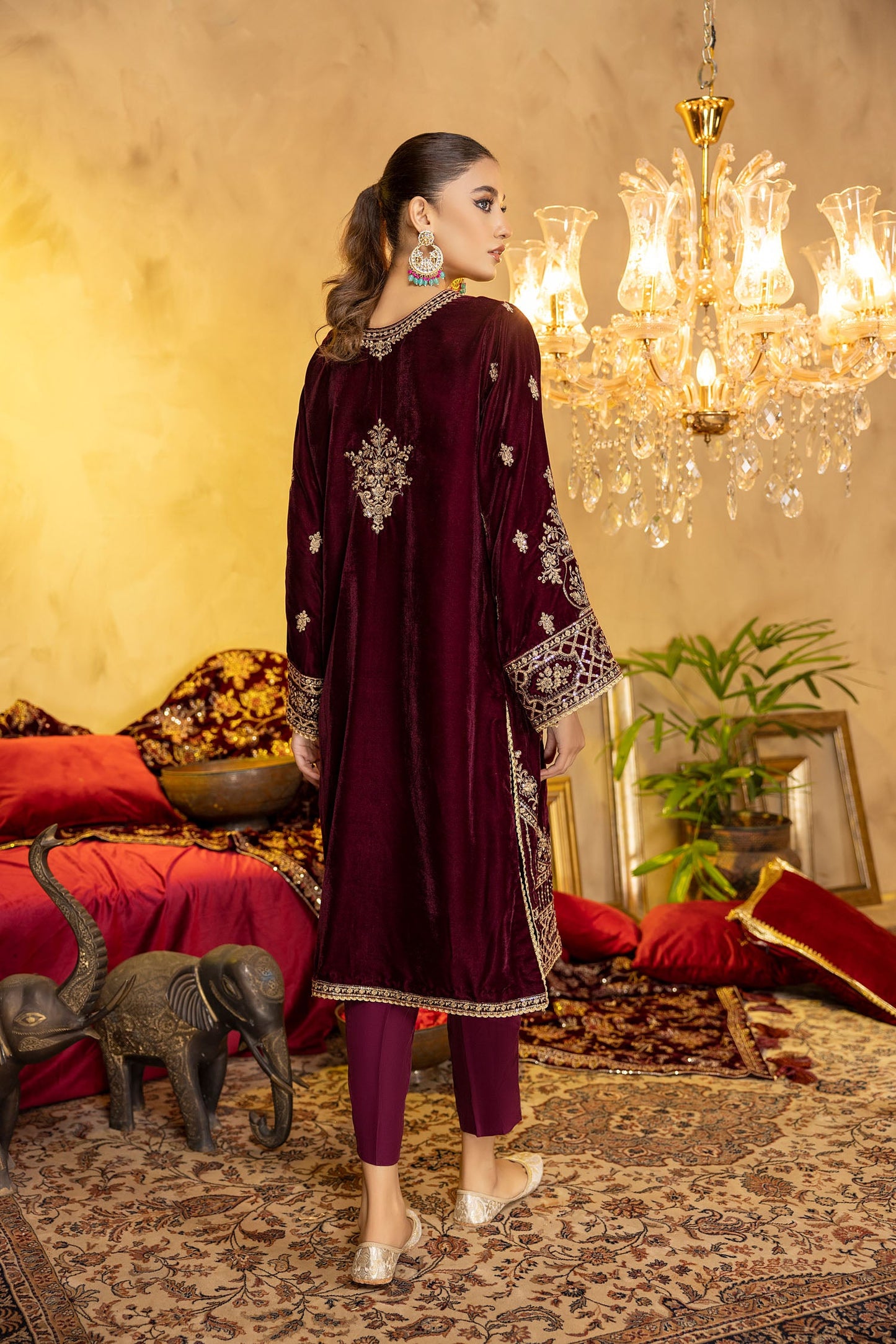 Opulence - Embroidered Velvet Stitched 2PC