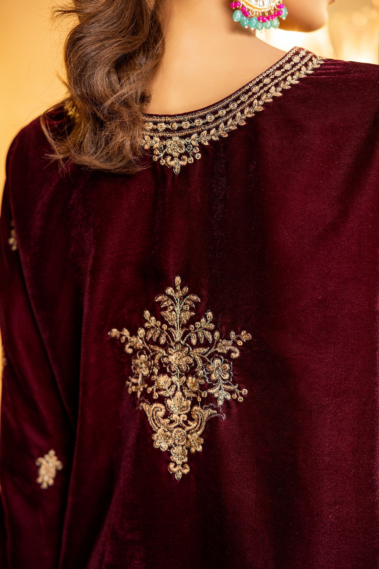 Opulence - Embroidered Velvet Stitched 2PC