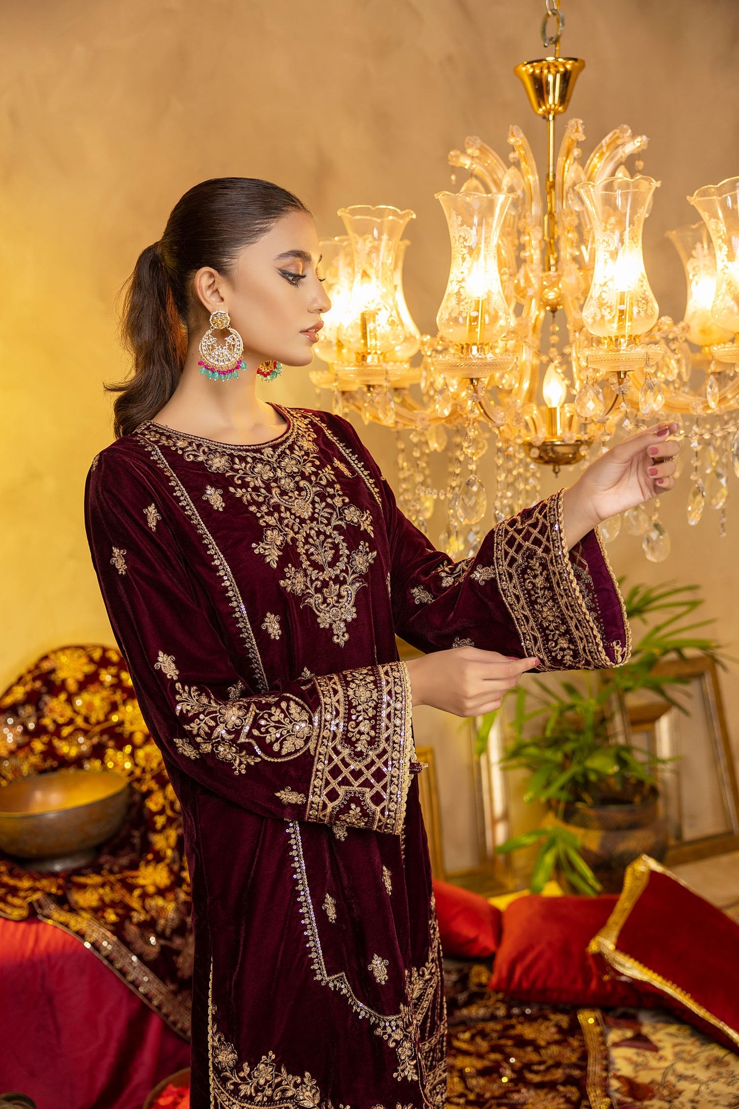 Opulence - Embroidered Velvet Stitched 2PC