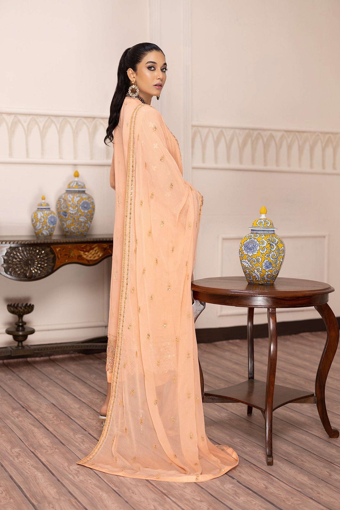Jelit Swin - Embroidered Chiffon Pret 3PC