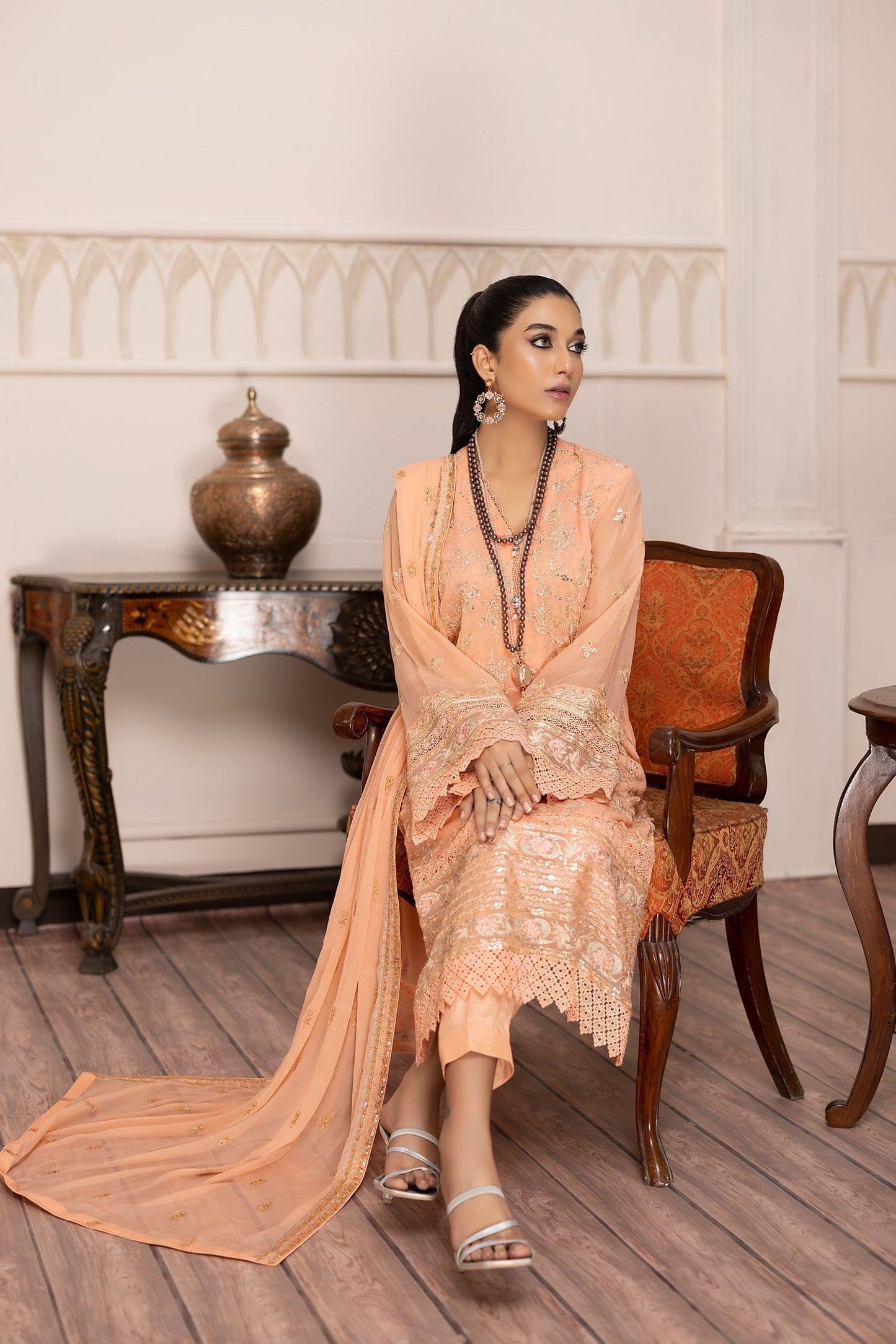 Jelit Swin - Embroidered Chiffon Pret 3PC