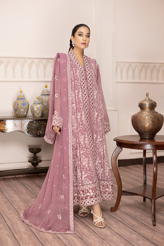 Saffairs - Embroidered Chiffon Gown Pret 3PC
