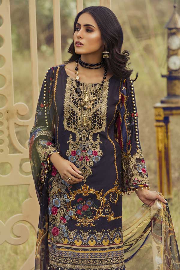 Blue Yond Infinity - Silk Karandi Festive Collection
