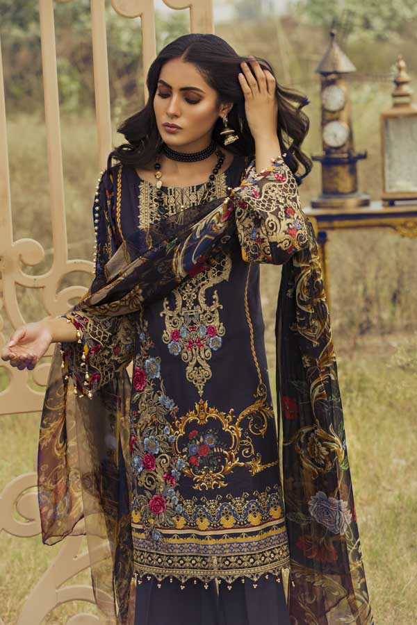 Blue Yond Infinity - Silk Karandi Festive Collection