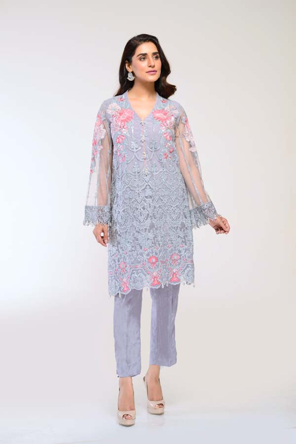 CHARM PEARL – EMBROIDERED NET 2 PIECE (UNSTITCH)