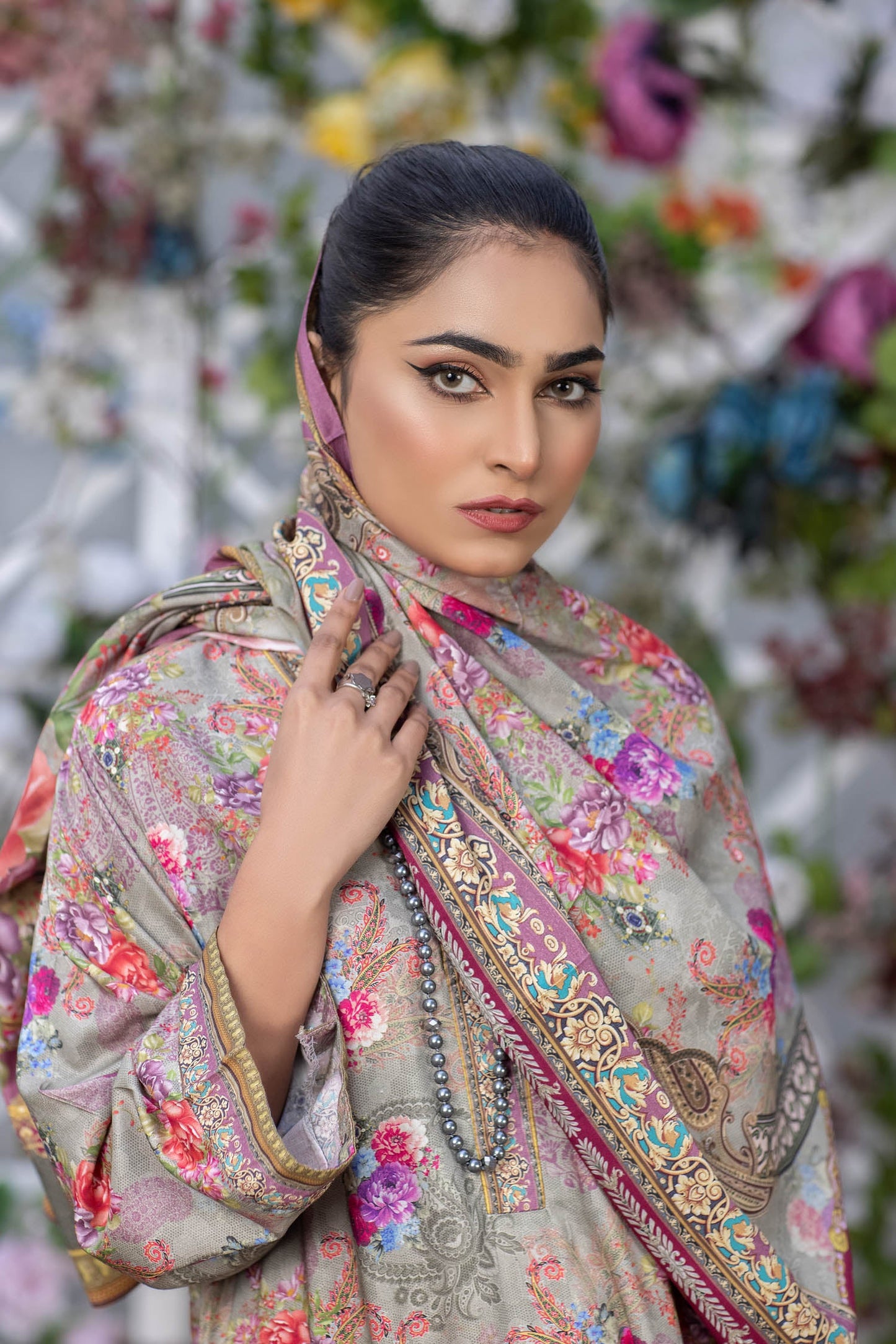 Pink Field - Digital Printed Linen