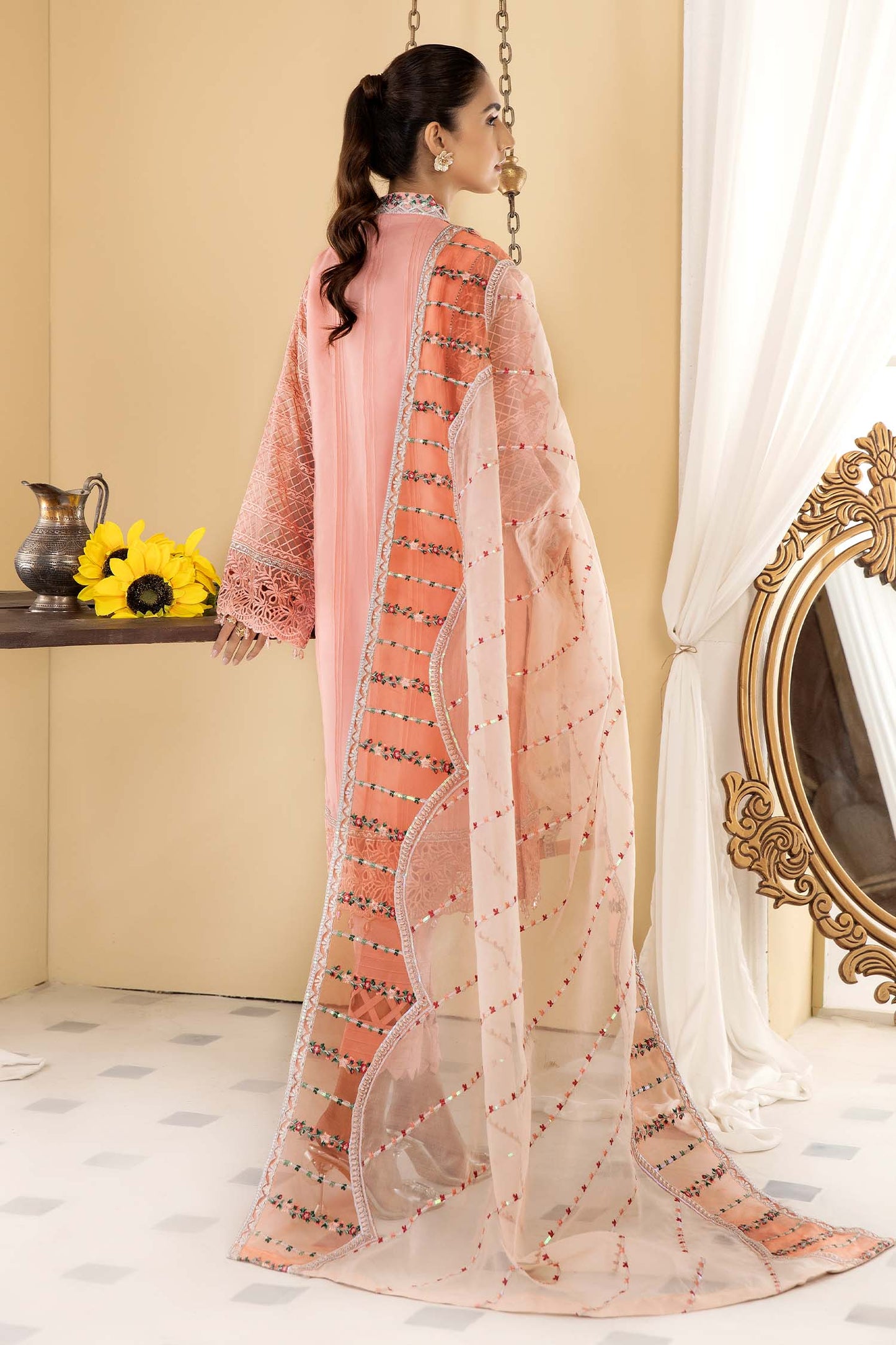 Blush - Stitched Embroidered Organza