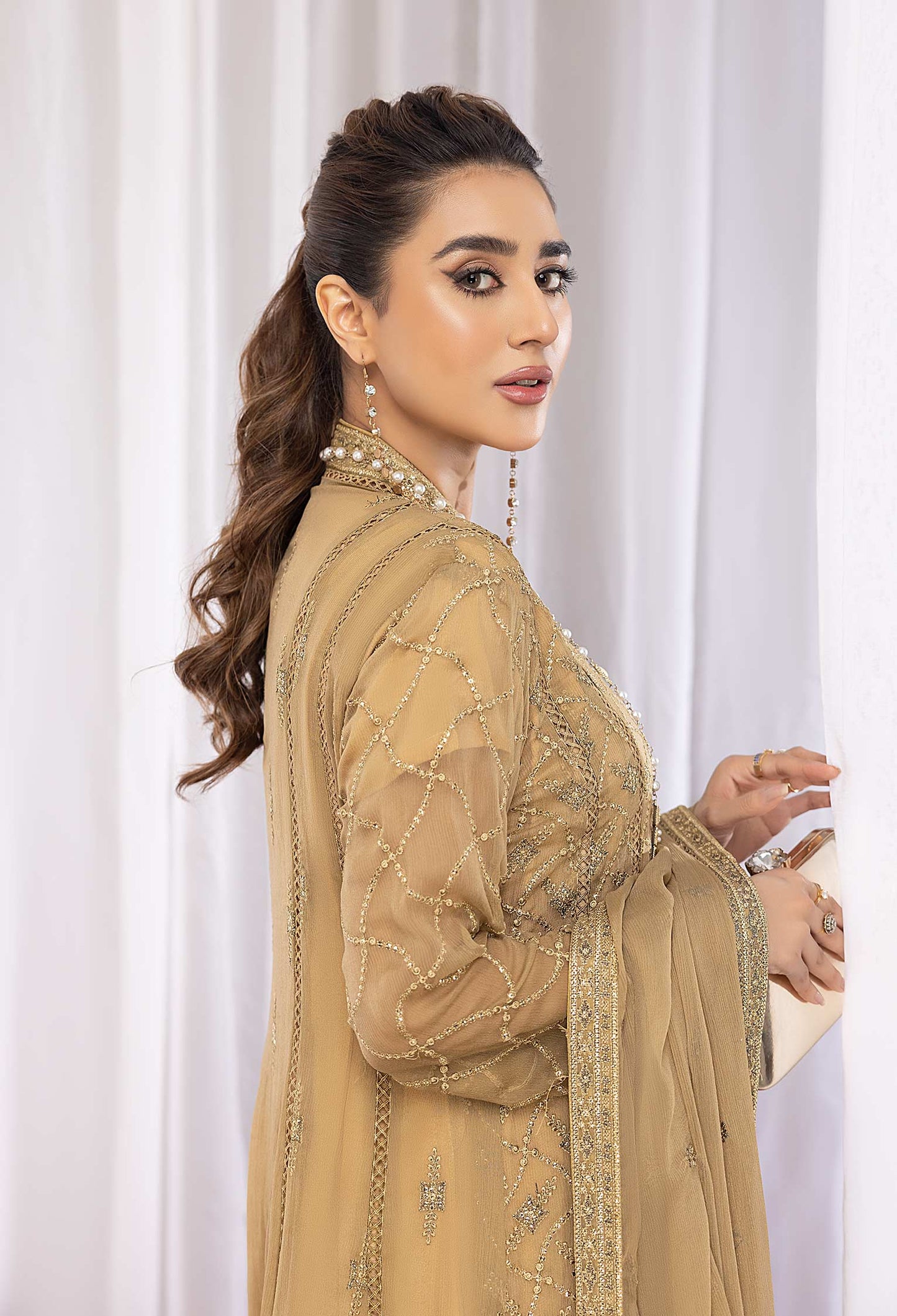 Sierry - Embroidered Chiffon Gown Pret 3PC