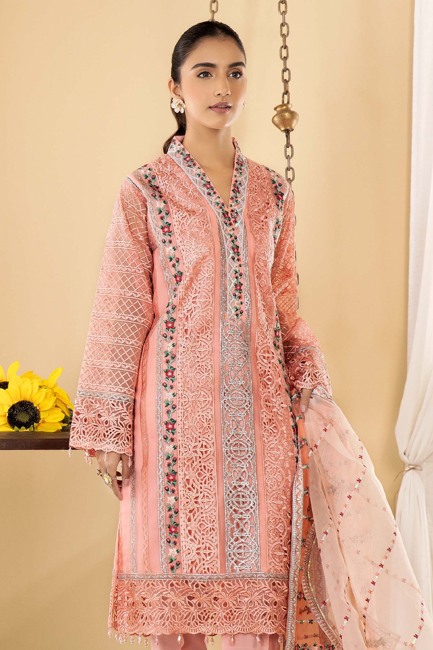 Blush - Stitched Embroidered Organza