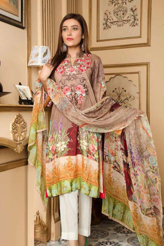 Culin - Digital Printed and Embroidered Linen 3PC