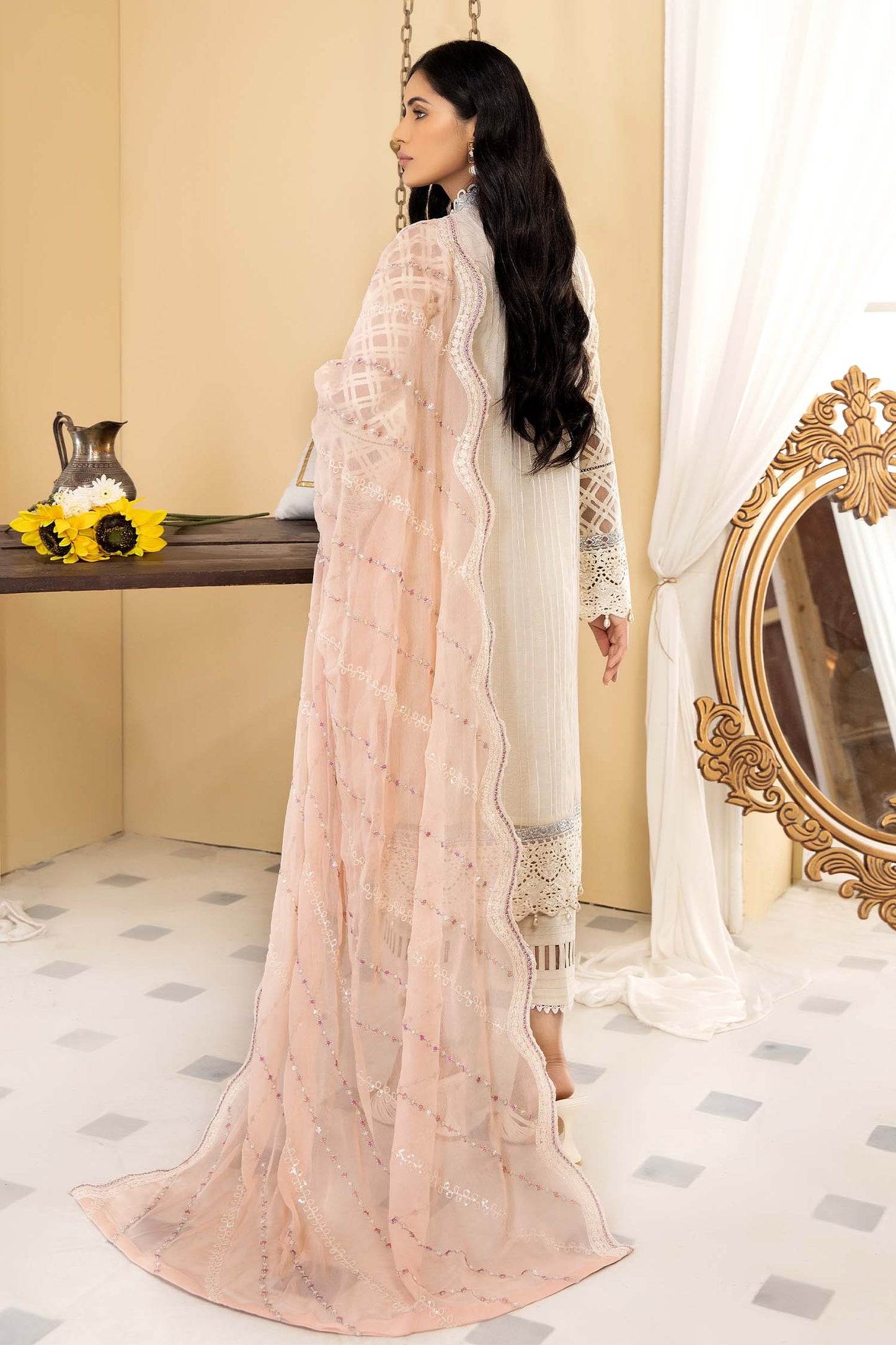 Cashmere - Stitched Embroidered Organza