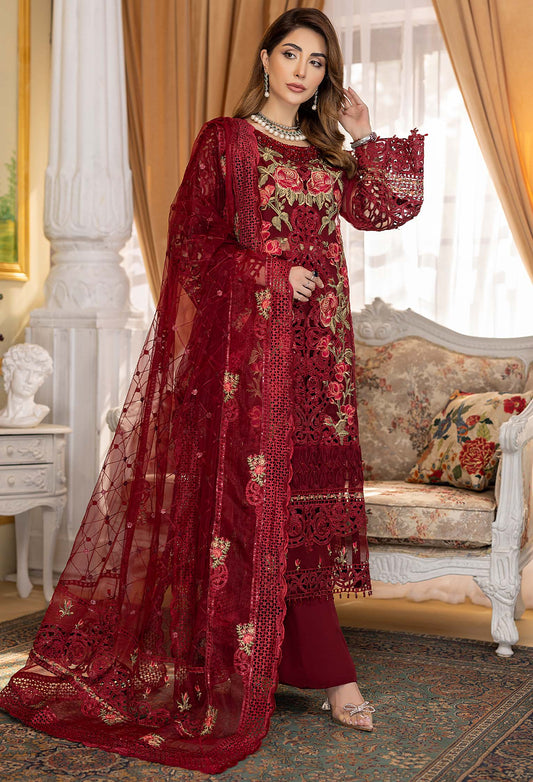 Gladiolus - Embroidered Organza