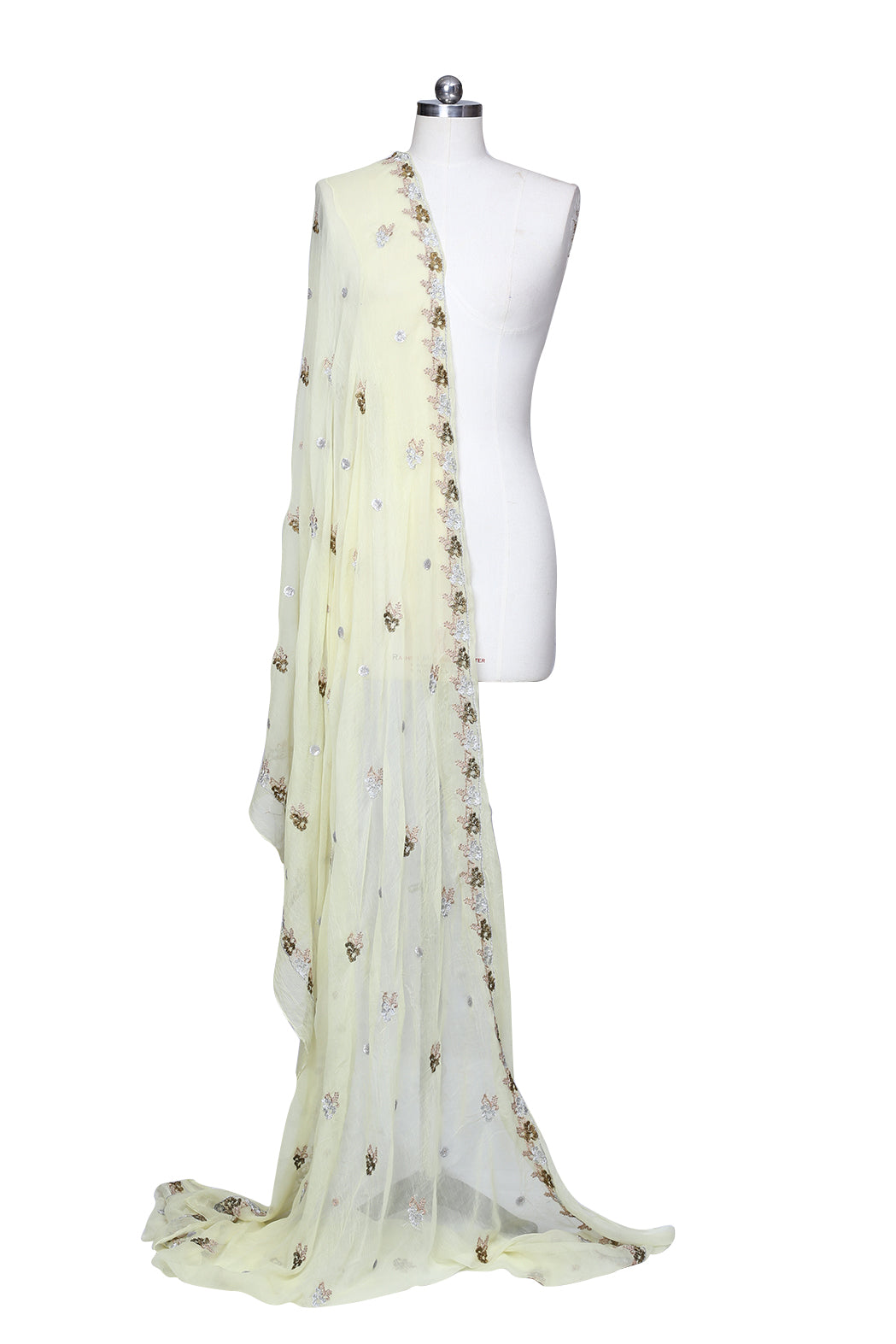 Embroidered Chiffon Dupatta