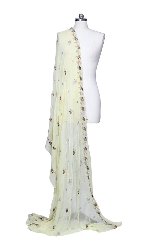 Embroidered Chiffon Dupatta