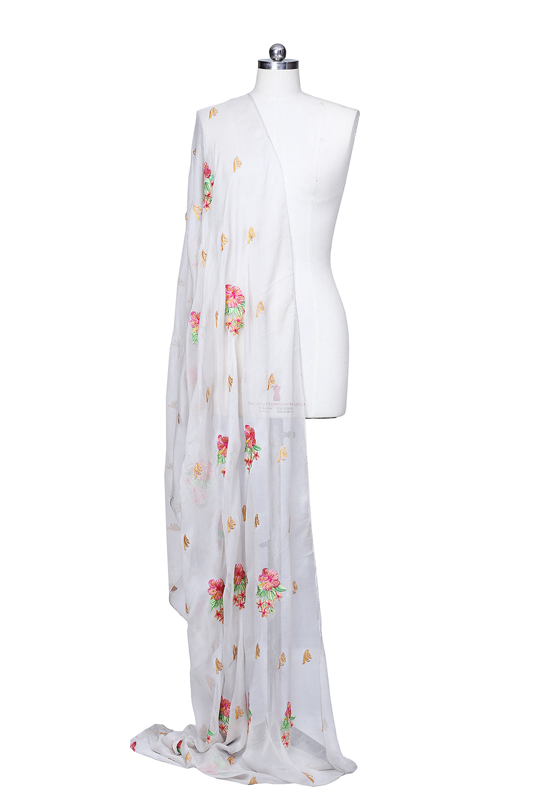Embroidered Chiffon Dupatta