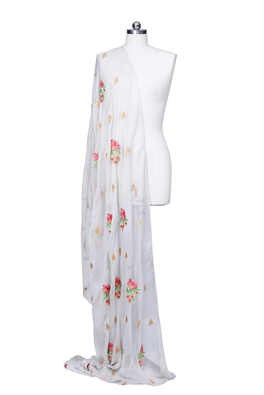 Embroidered Chiffon Dupatta