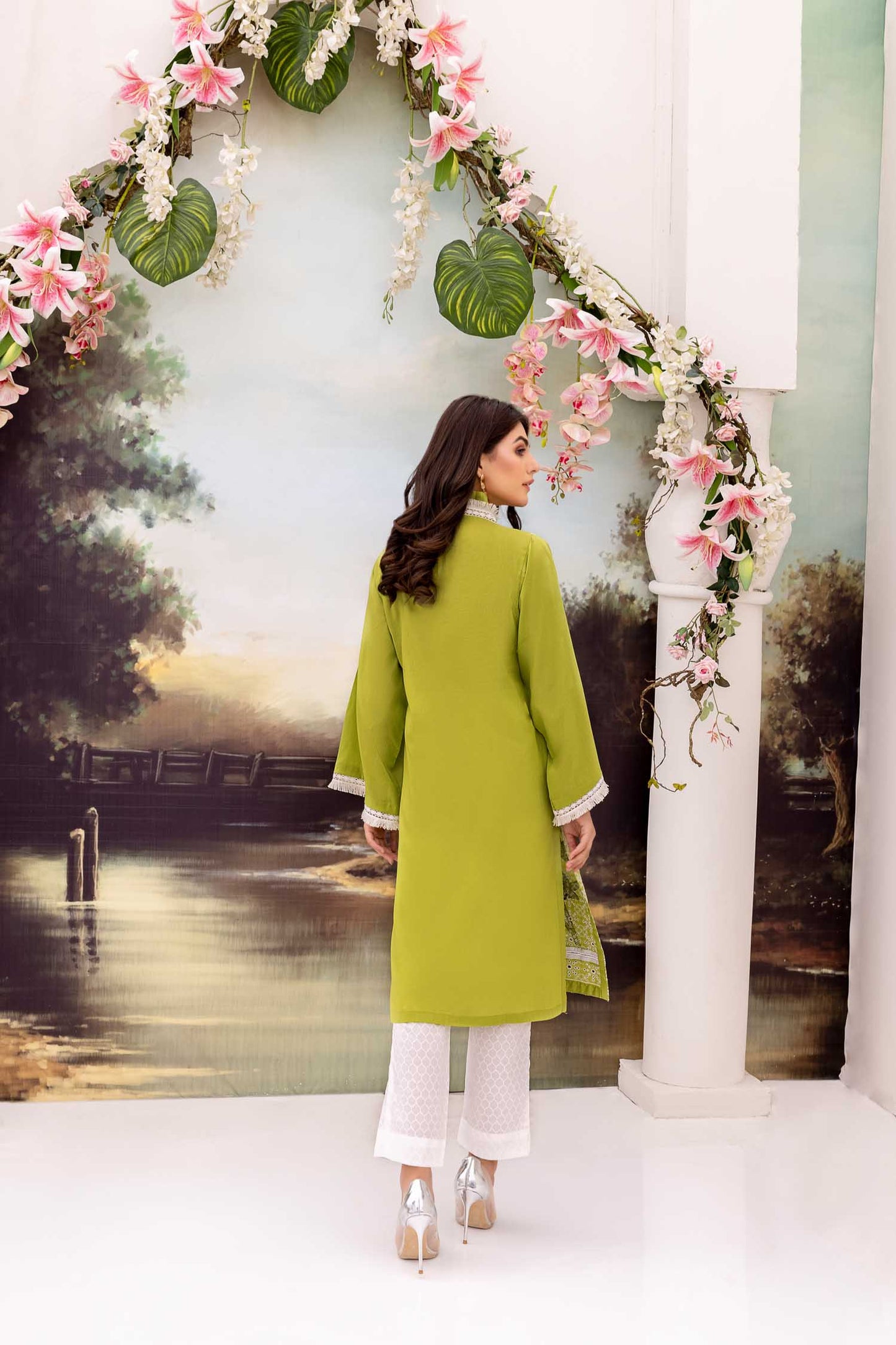 Discerning - Embroidered Schiflli Lawn Stitched