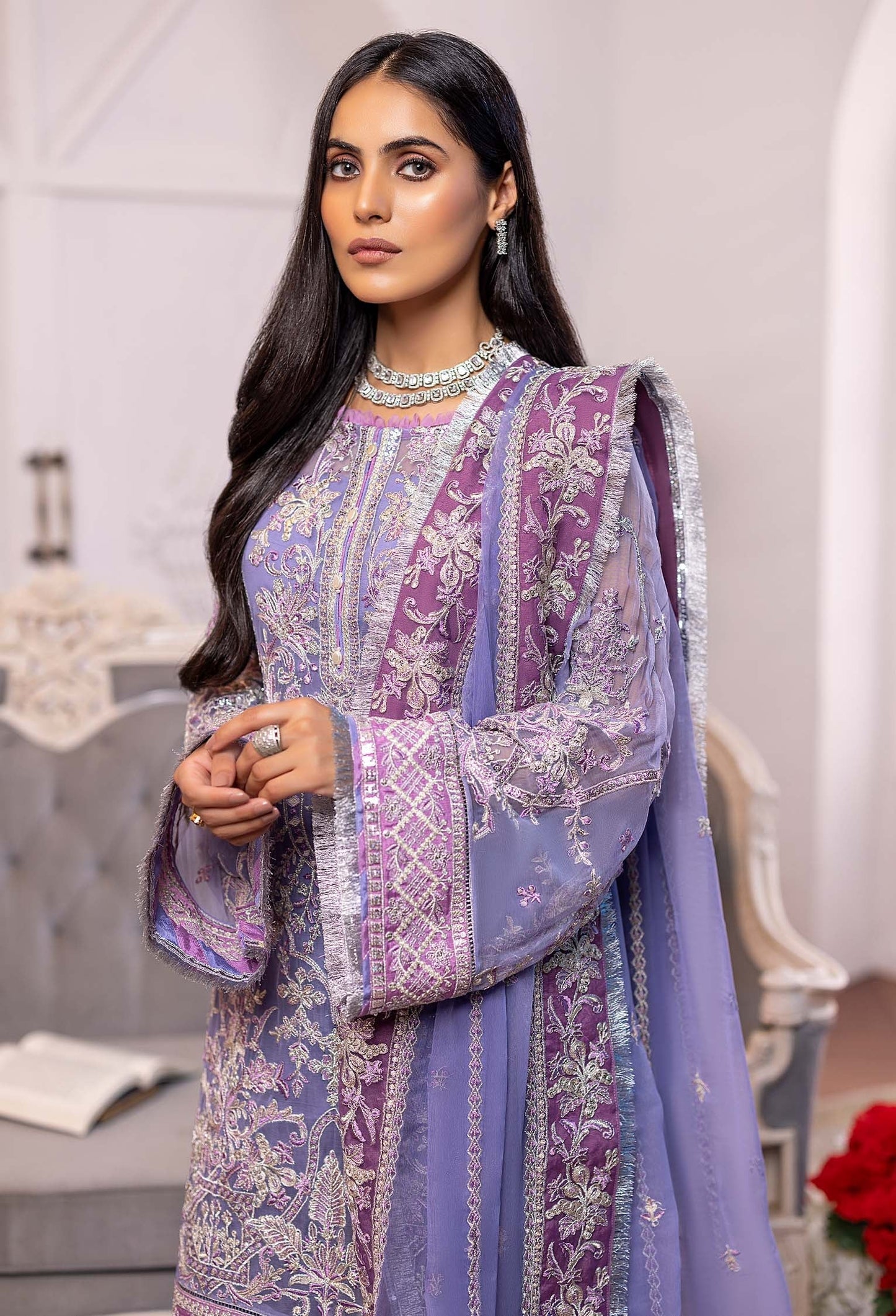 French Trellis - A - Stitched