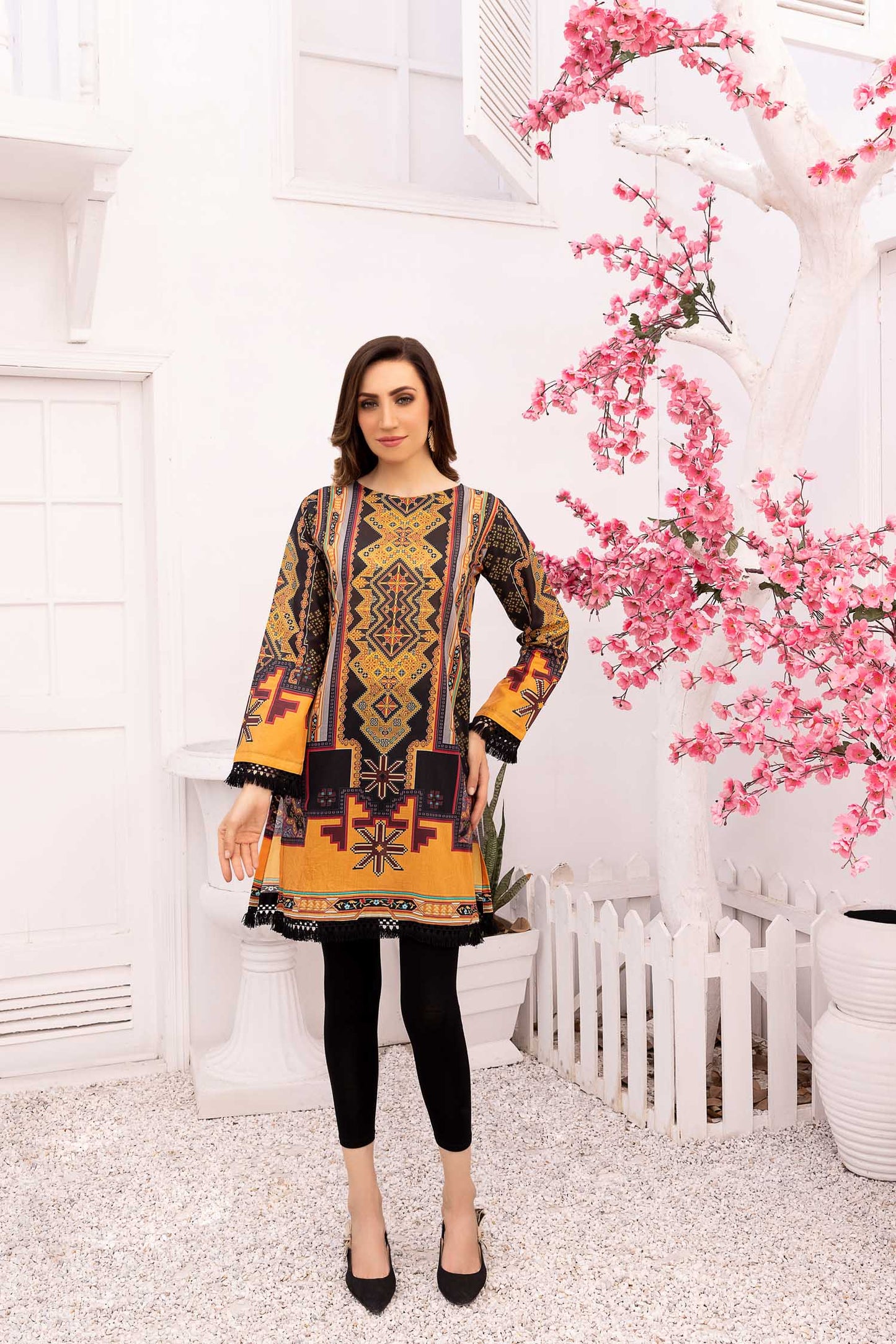 Charlz - Digital Printed Stitched Lawn Kurti