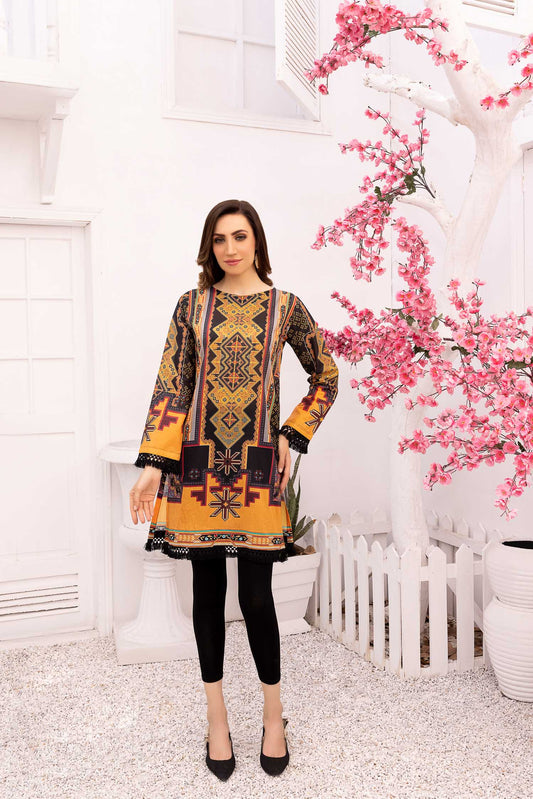 Charlz - Digital Printed Stitched Lawn Kurti
