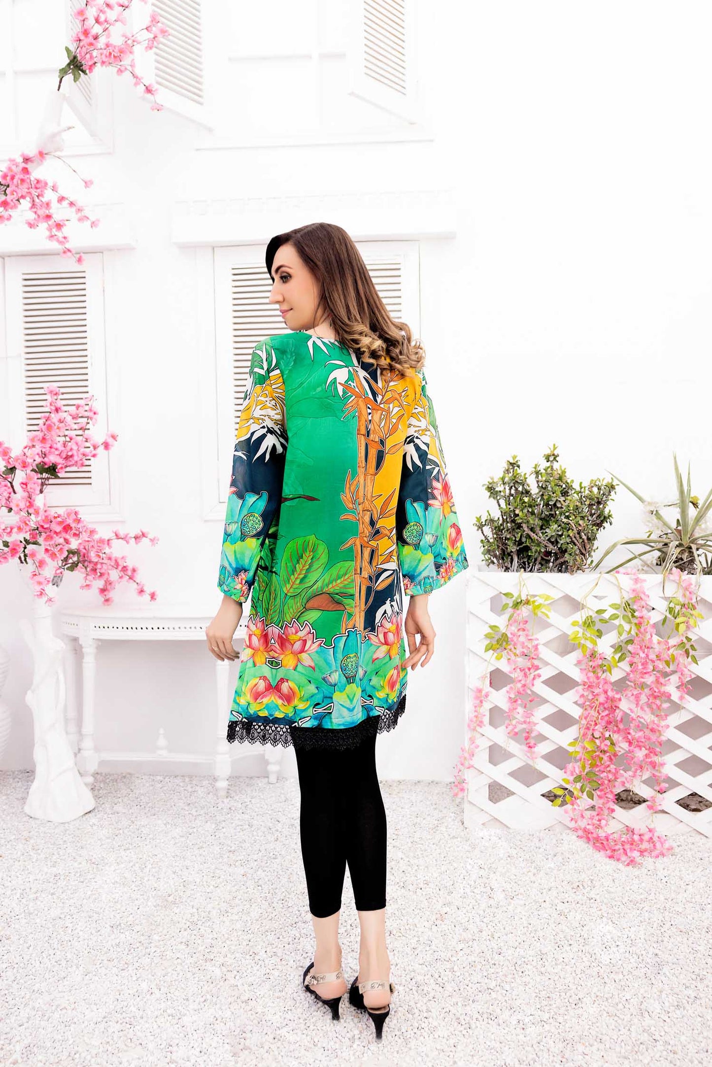 Cewter - Digital Printed Stitched Lawn Kurti