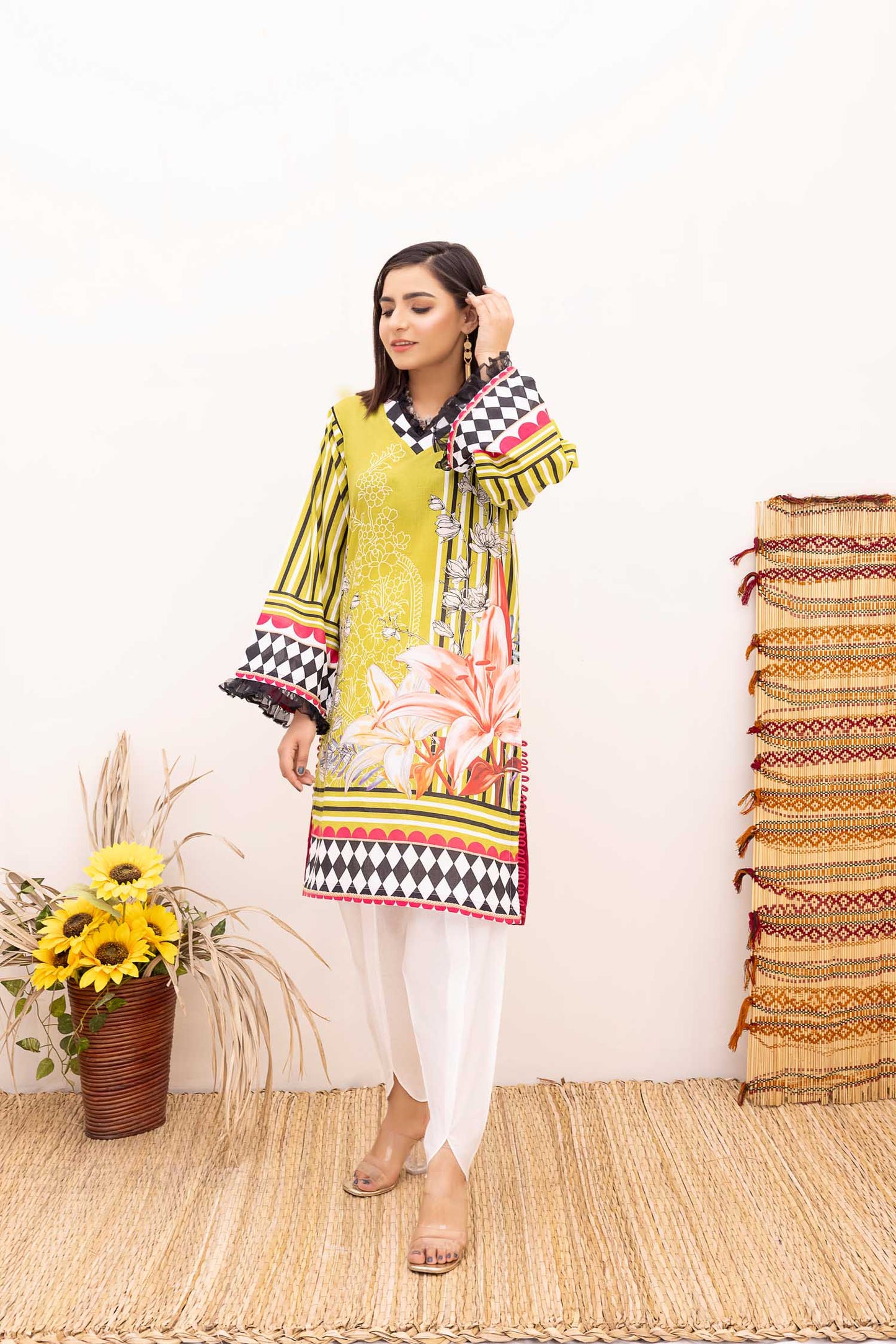 Cran - Digital Printed Stitched Lawn Kurti