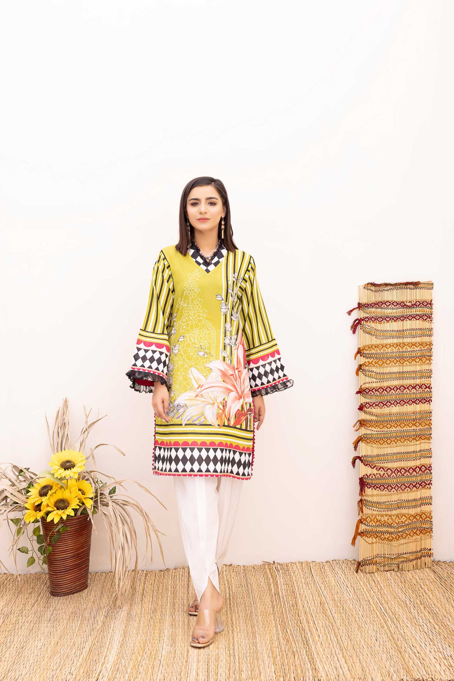 Cran - Digital Printed Stitched Lawn Kurti