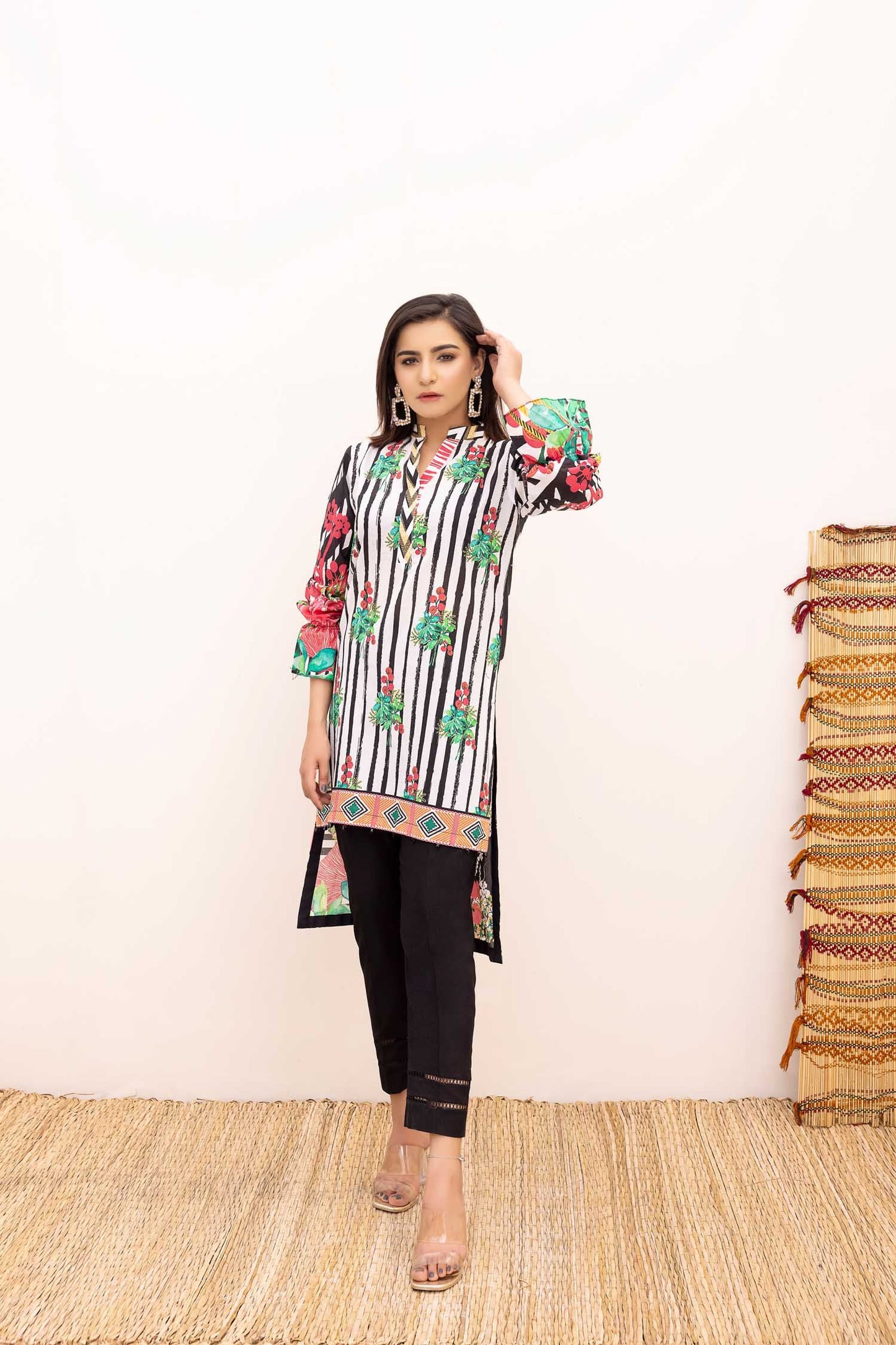 Charm Fill - Digital Printed Stitched Lawn Kurti
