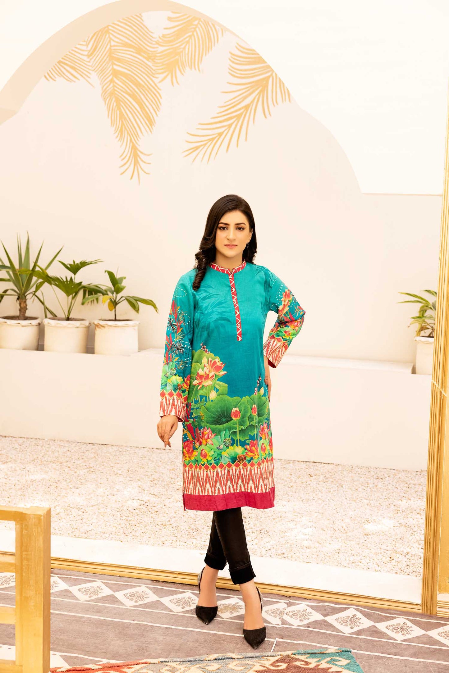 Groovy - Digital Printed Stitched Lawn Kurti