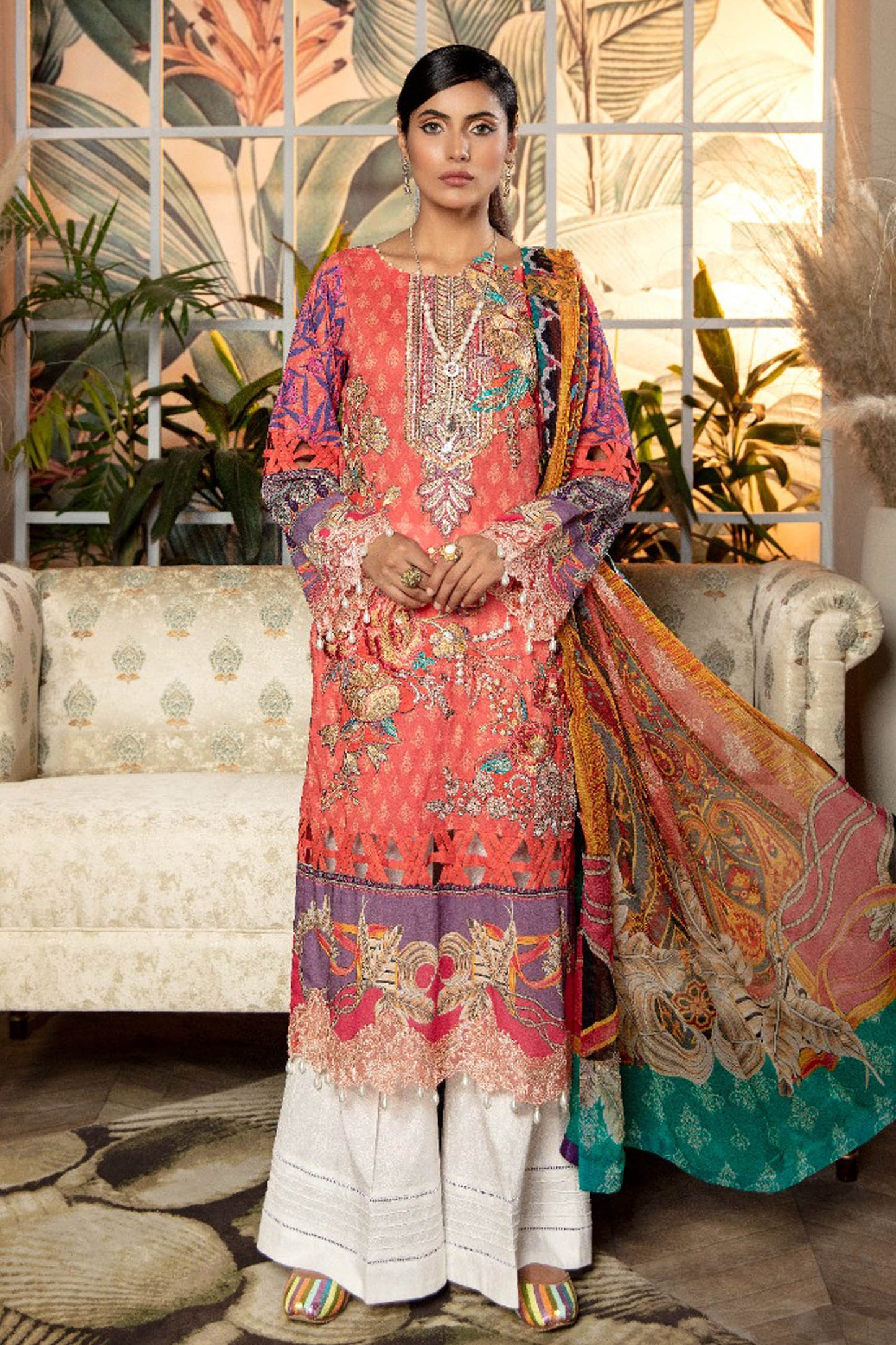 Peachy Slush - Exclusive Embroidered Lawn 3PC