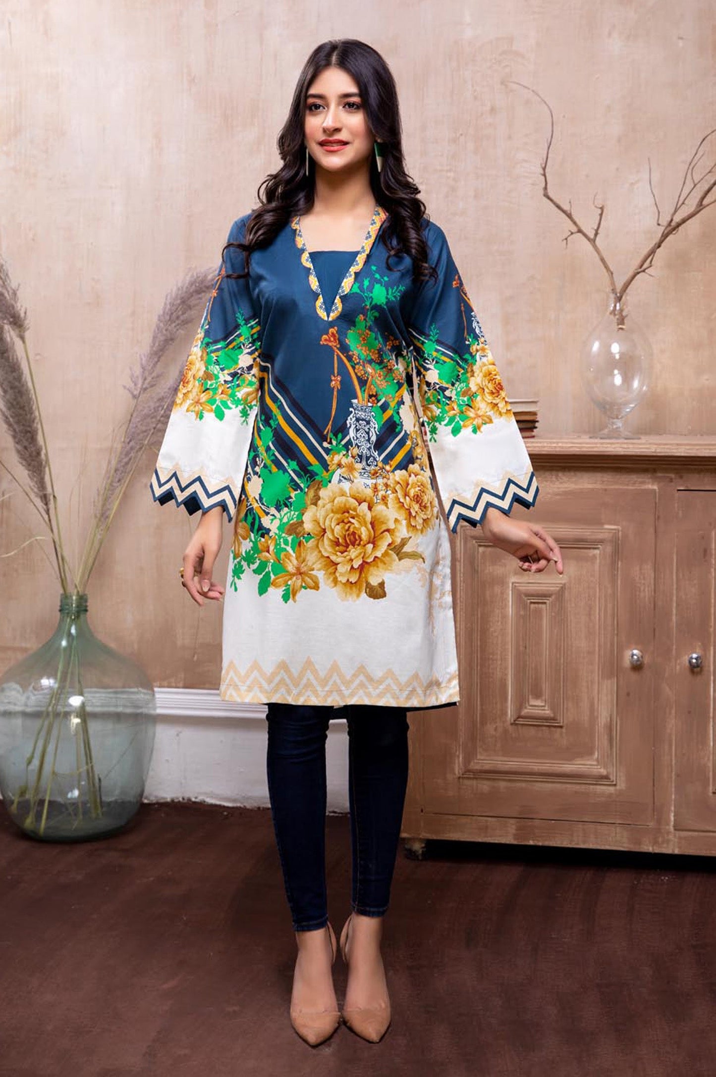 Capri Blue - Stitch kurti