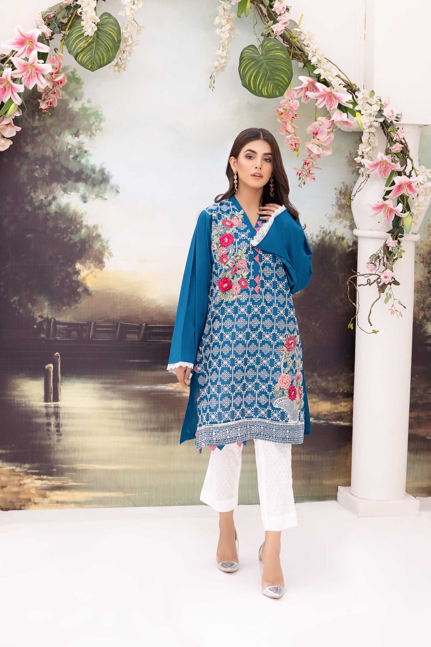 Enchanting - Embroidered Schiflli Lawn Stitched