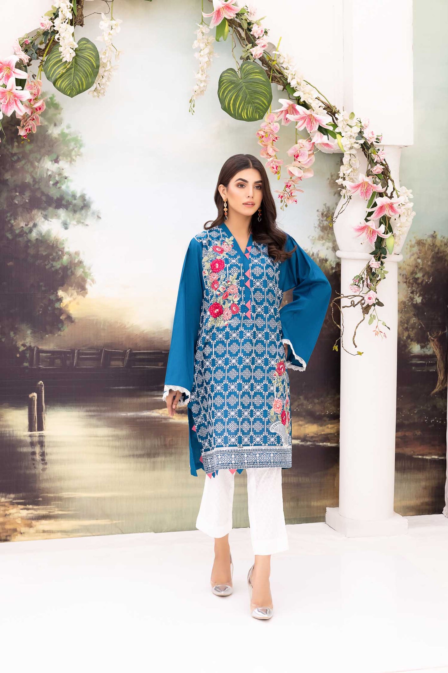 Enchanting - Embroidered Schiflli Lawn Stitched