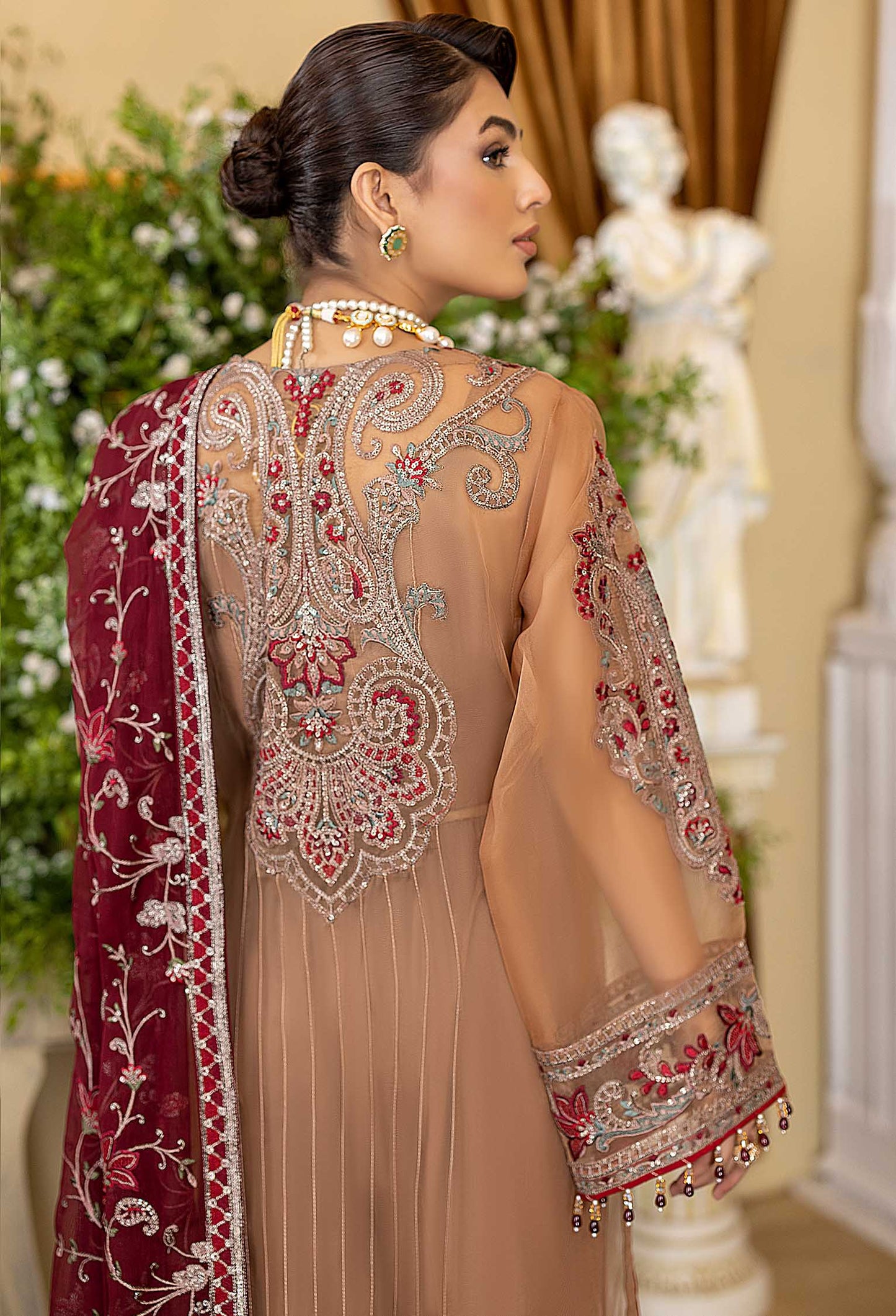 Bazel Cent - Embroidered Organza Stitched