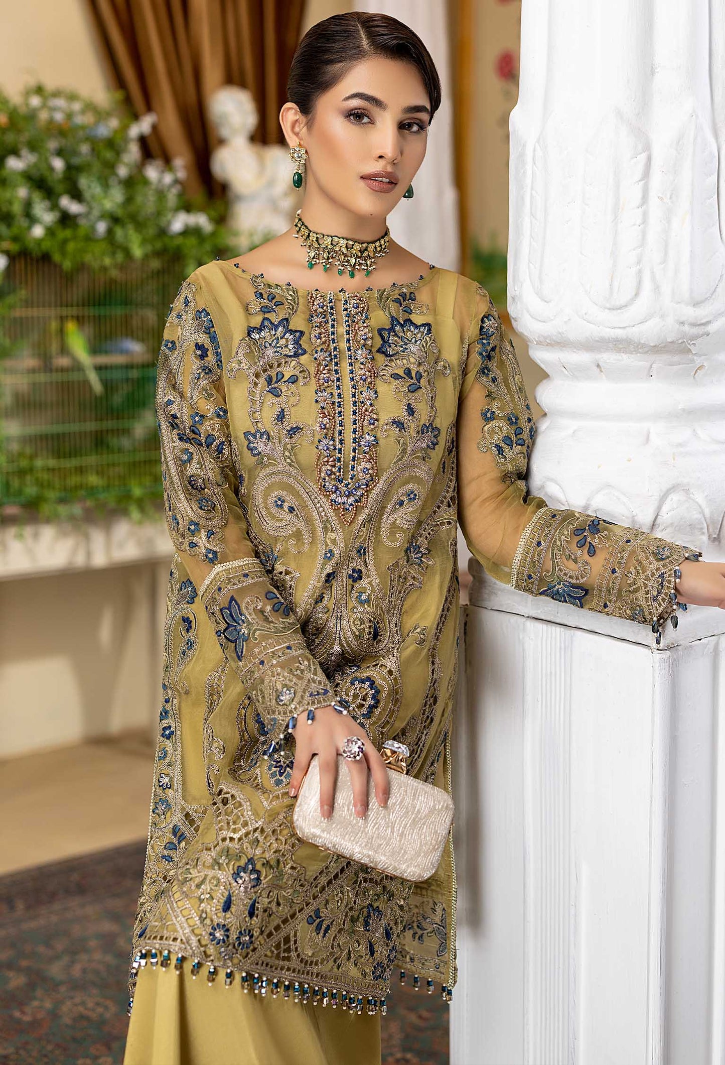 Royal Fusion A - Embroidered Organza