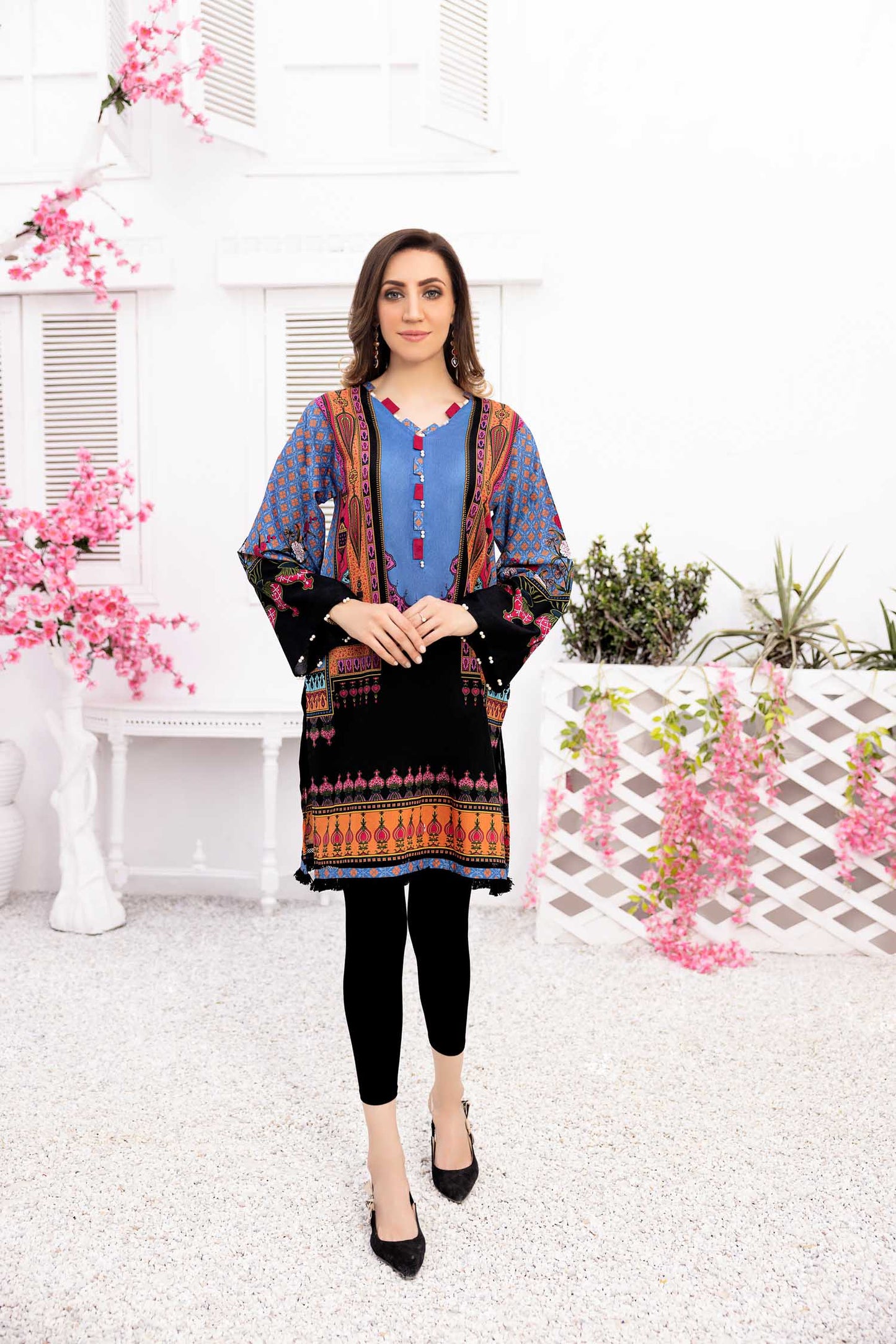 Hozi - Digital Printed Stitched Lawn Kurti