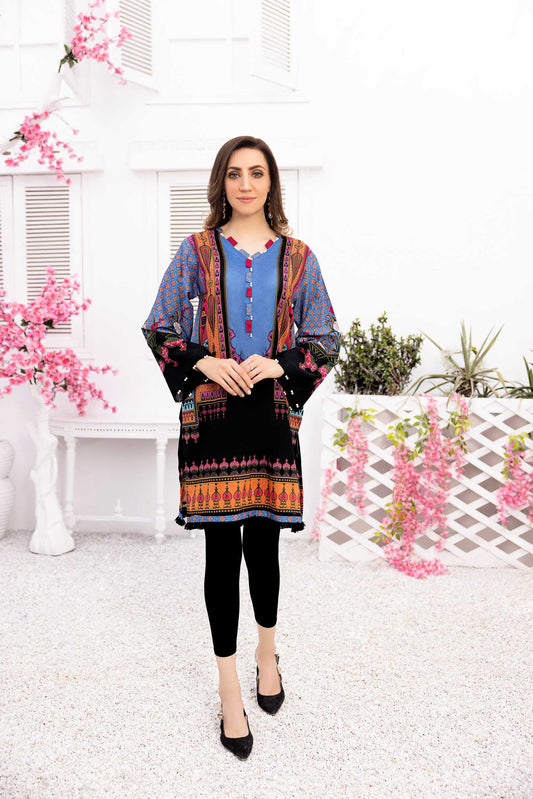 Hozi - Digital Printed Stitched Lawn Kurti
