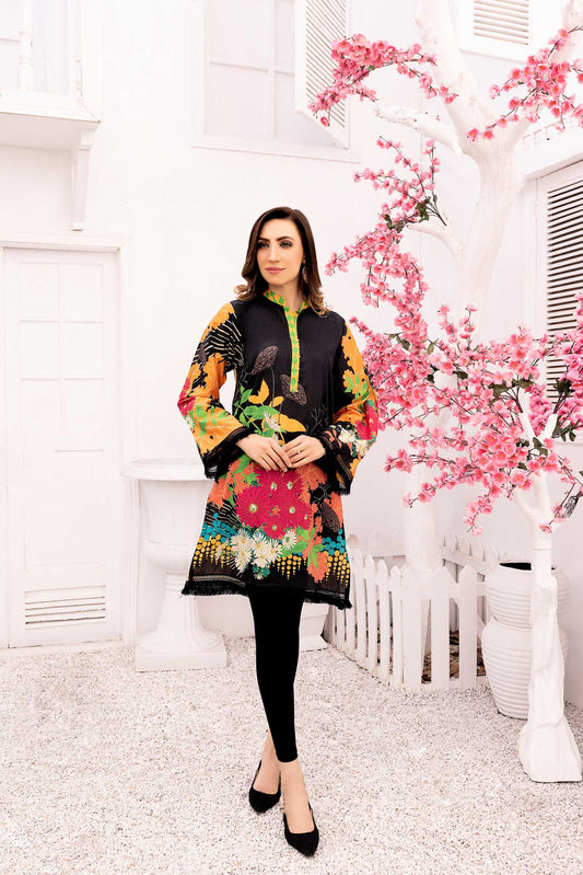 Dark Blare - Digital Printed Stitched Lawn Kurti
